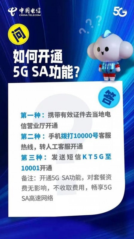 电信卡如何开通5g网络？